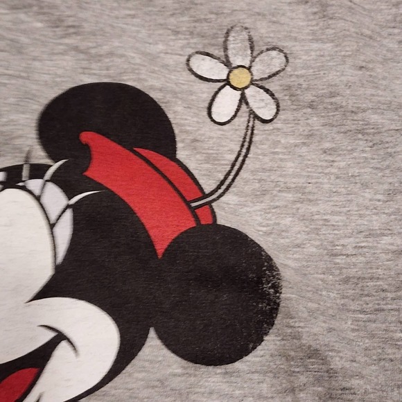 Disney Junior's Classic Minnie Mouse Graphic Print Gray T-Shirt Size Large - Picture 4 of 6